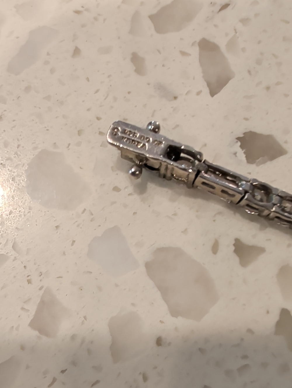 Sterling Silver & Crystal Tennis Bracelet - Picture 4 of 5